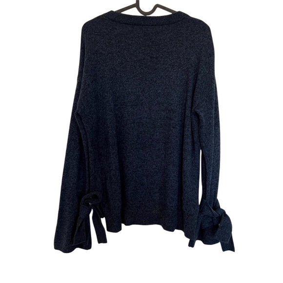 Madewell Navy Tie Cuffs Pullover Sweater Size Small - Picture 3 of 8